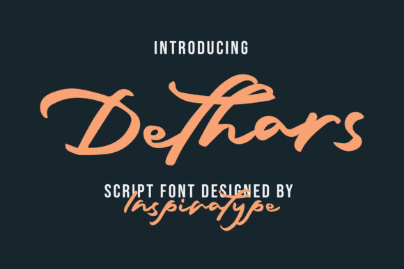 Dethars: A Flowing Handwritten Font
