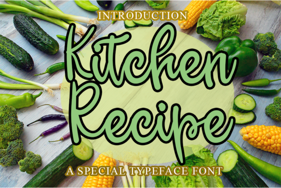 Kitchen Recipe Font for Creative Projects