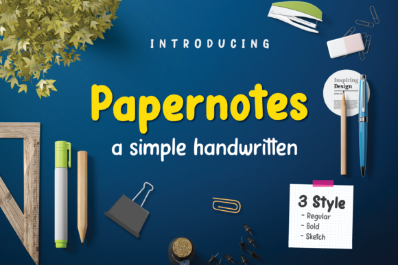 Papernotes: A Handwritten Font for Creative Campaigns