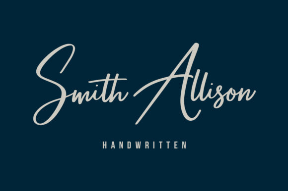 Smith Allison: A Luxurious Script Font